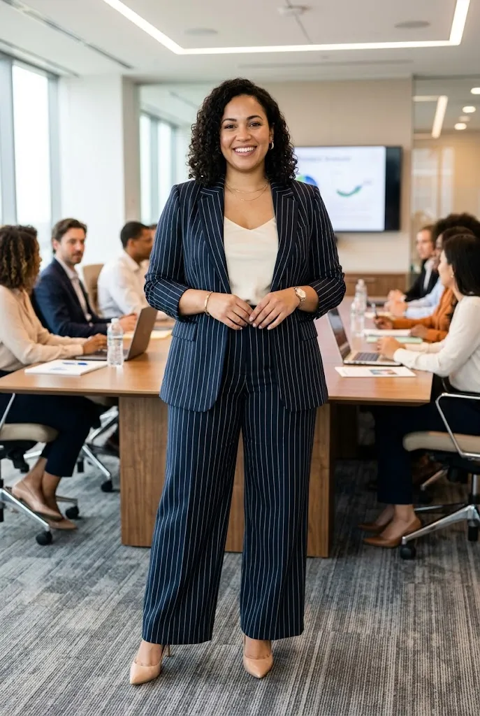 Pinstripe Blazer