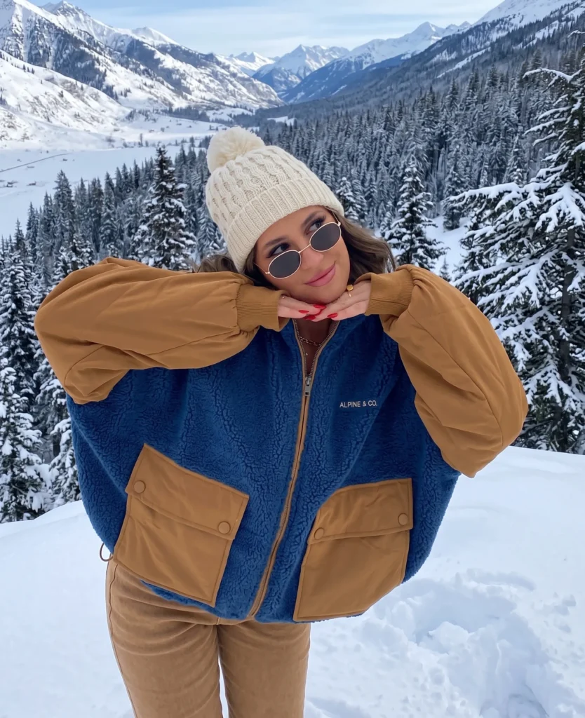 Cream Sherpa Jacket with Gentle Neutrals