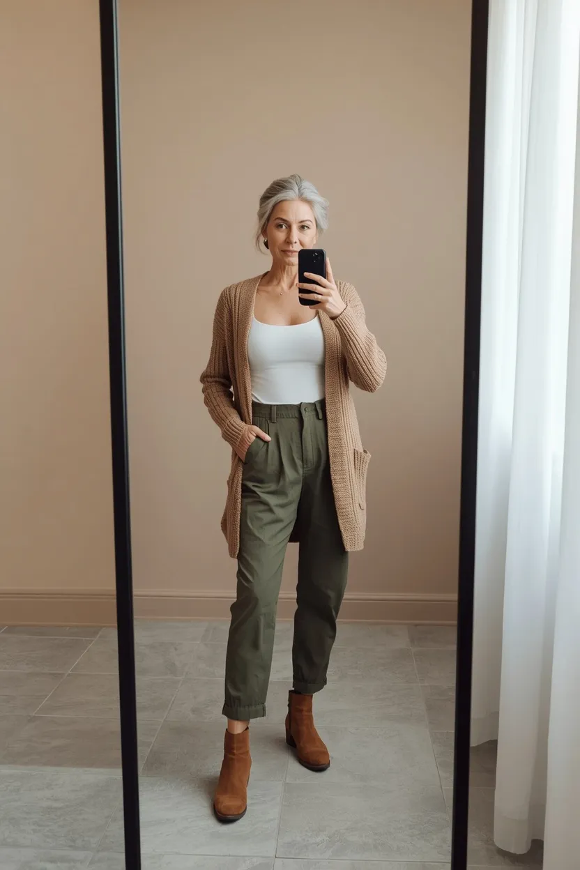 Chunky Camel Cardigan