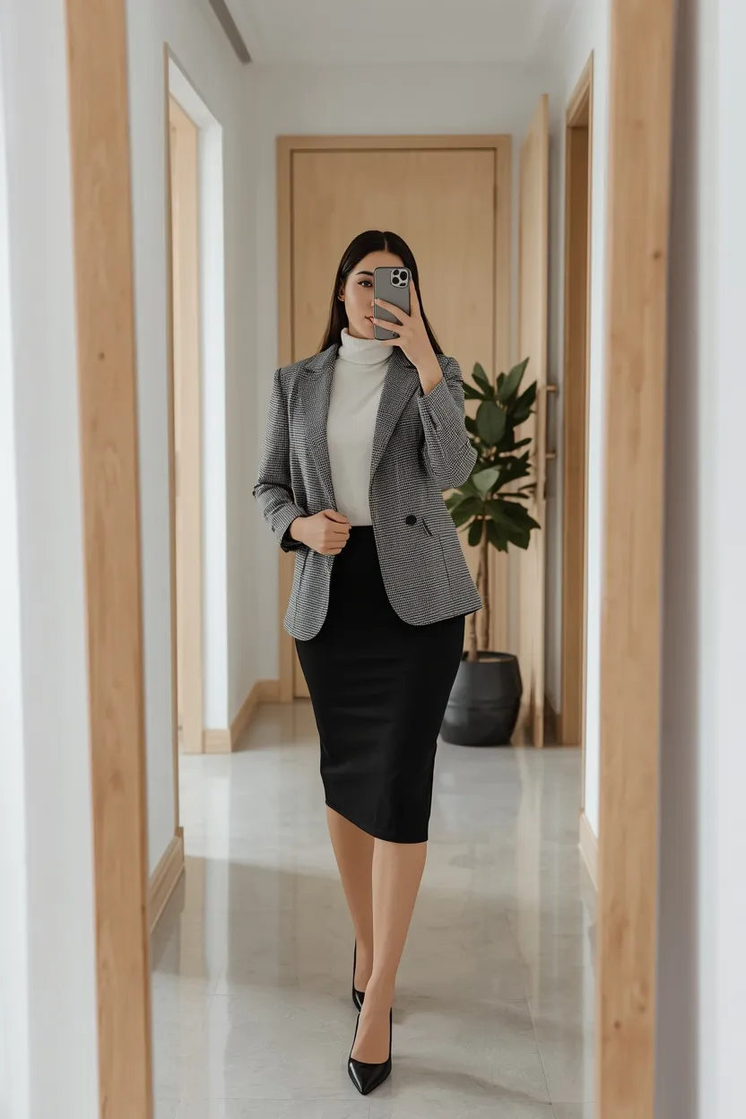 Houndstooth Blazer