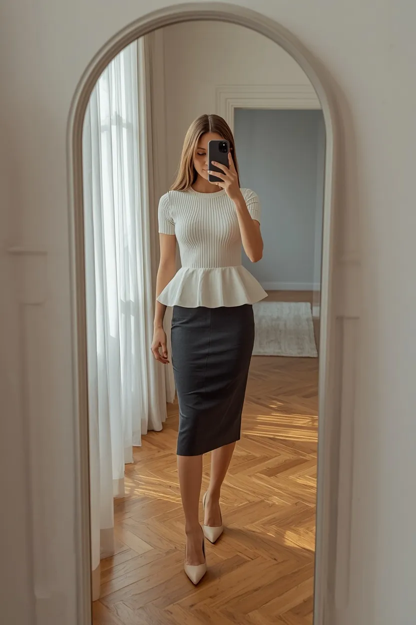 Peplum-Style Knit