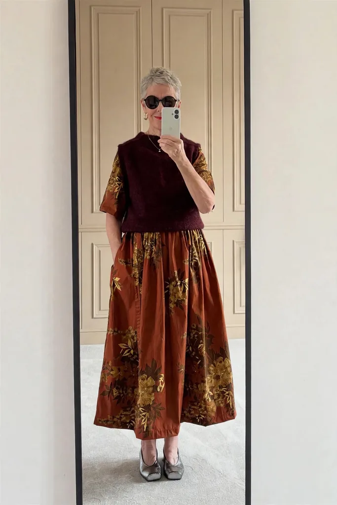floral-midi-dark-knit-layered-over