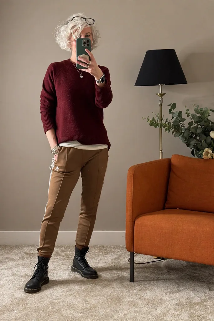 a-garnet-sweater-with-bronze-tan-track-pants