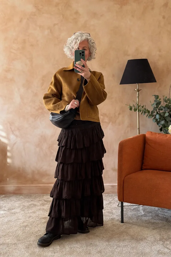 a-bronze-jacket-with-an-espresso-tiered-skirt