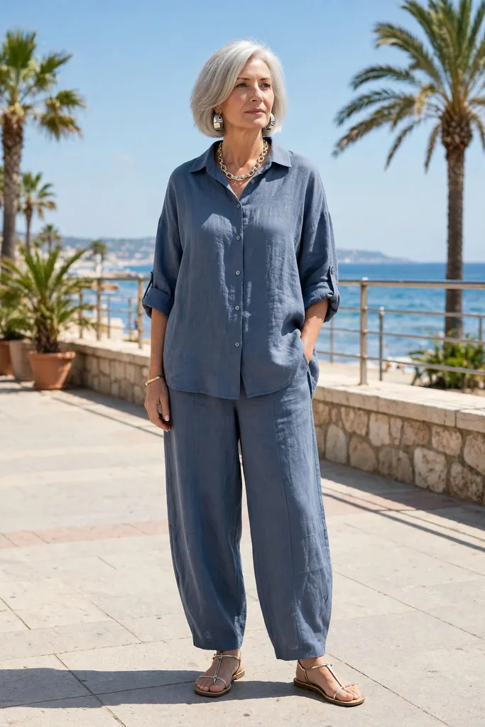 slate-blue-linen-set