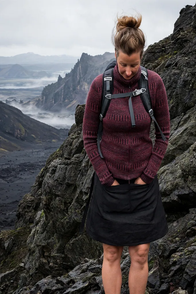 soft-gray-knit-and-a-sporty-hiking-skort