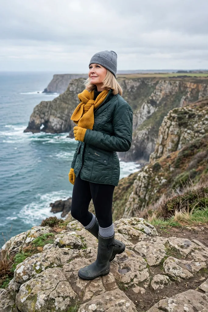 quilted-trail-jacket-leggings-and-tall-outdoor-boots