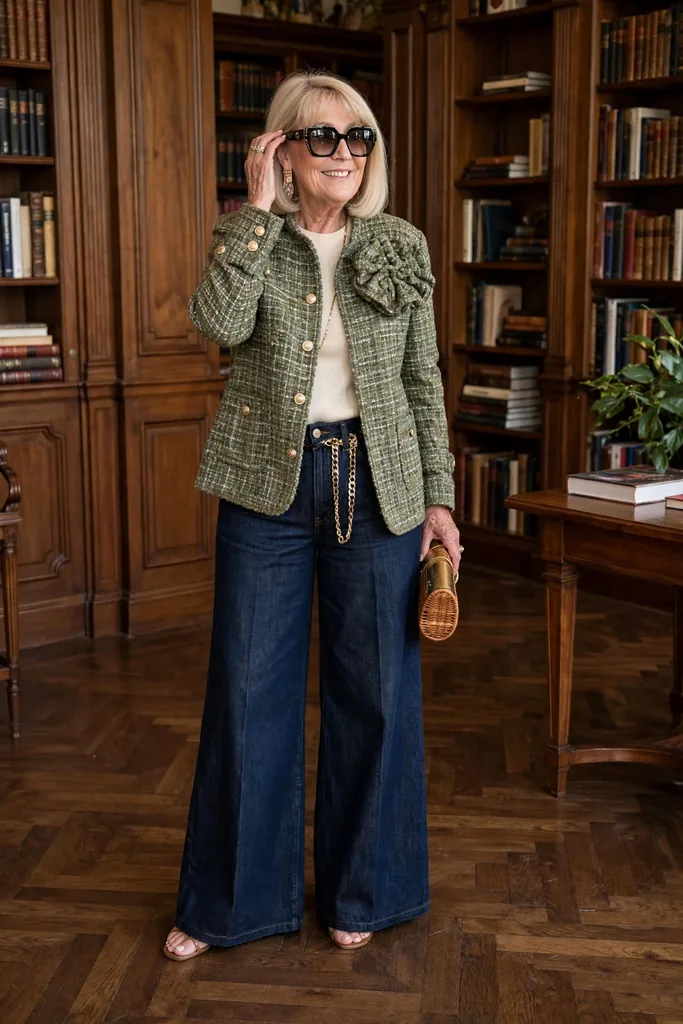 olive-tweed-jacket-layered-on-dark-indigo-wide-leg-jeans