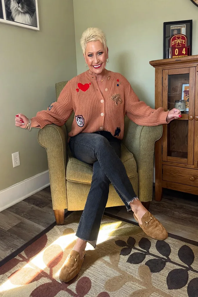 a-terracotta-rose-cardigan-with-charcoal-denim