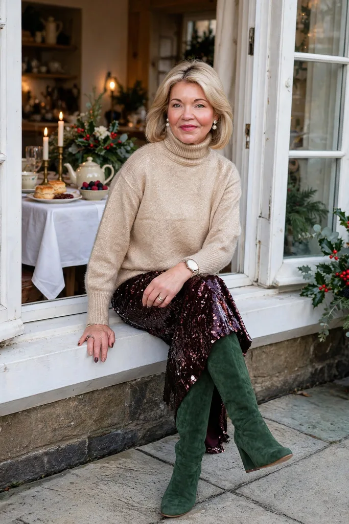 champagne-knit-with-a-wine-sequin-midi-skirt