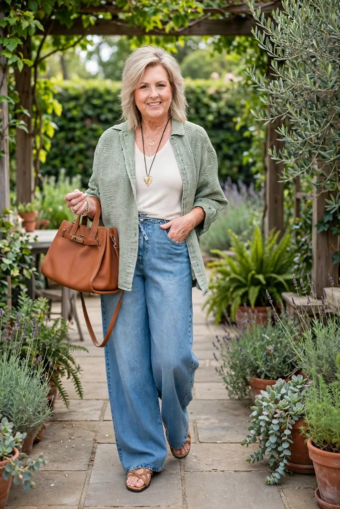 sage-green-knit-layer-with-light-wash-wide-leg-jeans