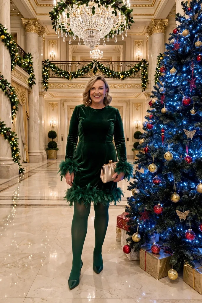 holly-velvet-dress-with-feather-trim
