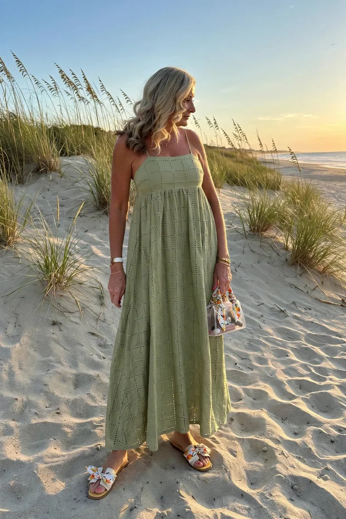 sunlit-olive-eyelet-maxi-dress