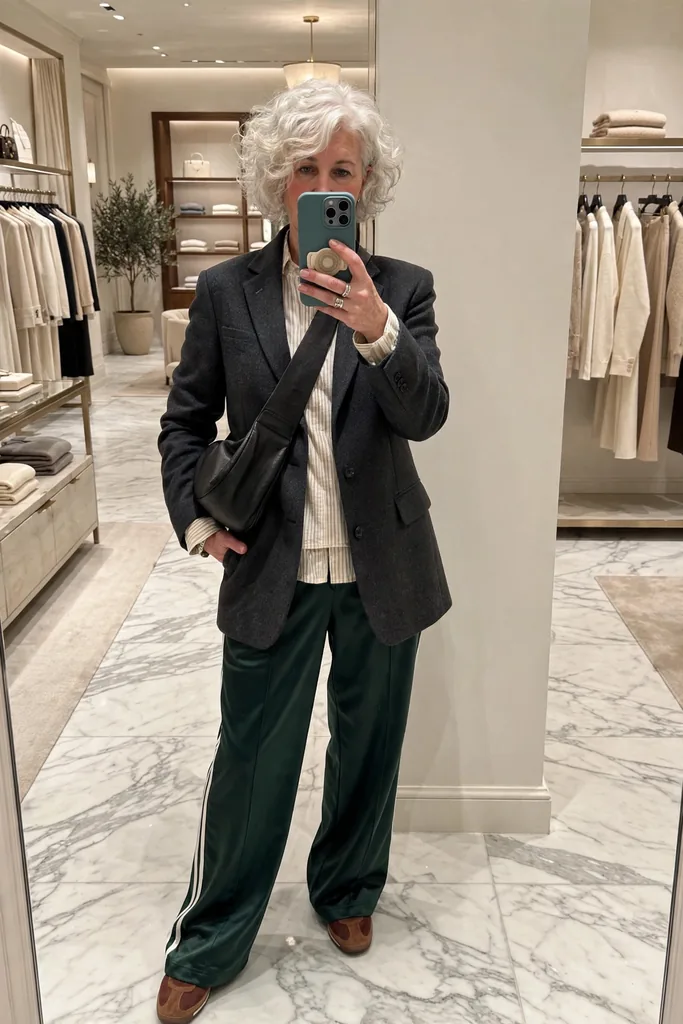 -a-charcoal-blazer-dressing-up-sporty-trousers
