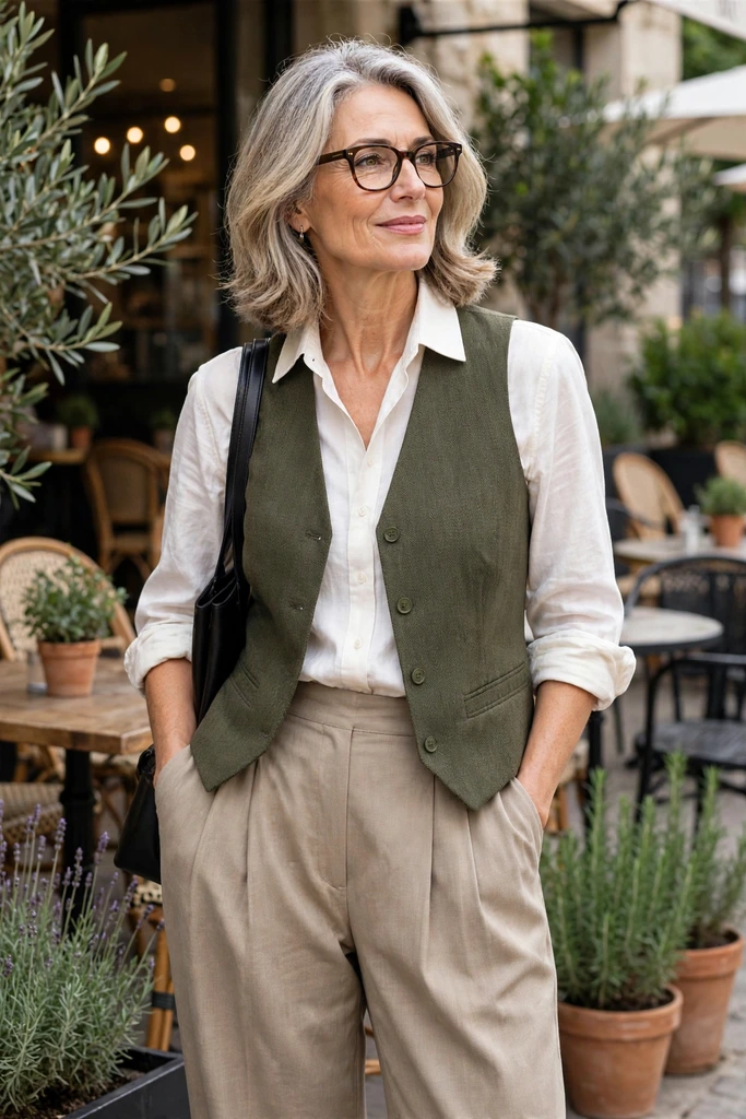 Use Shirts, Vests and Turtlenecks for Contrast