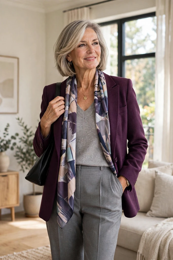 Pair Your Scarf With Necklines, Jackets, and Knits