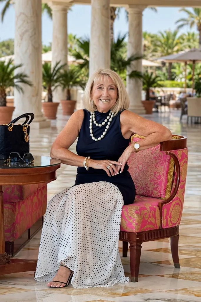 navy-top-with-a-cream-polka-dot-skirt