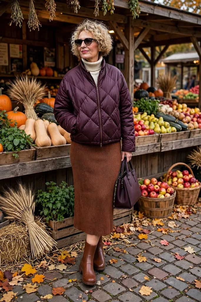 plum-puffer-and-copper-knit-skirt