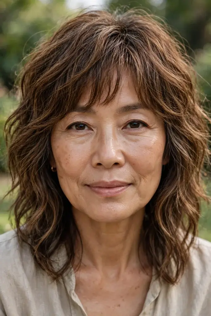 Wavy Shag with Bangs